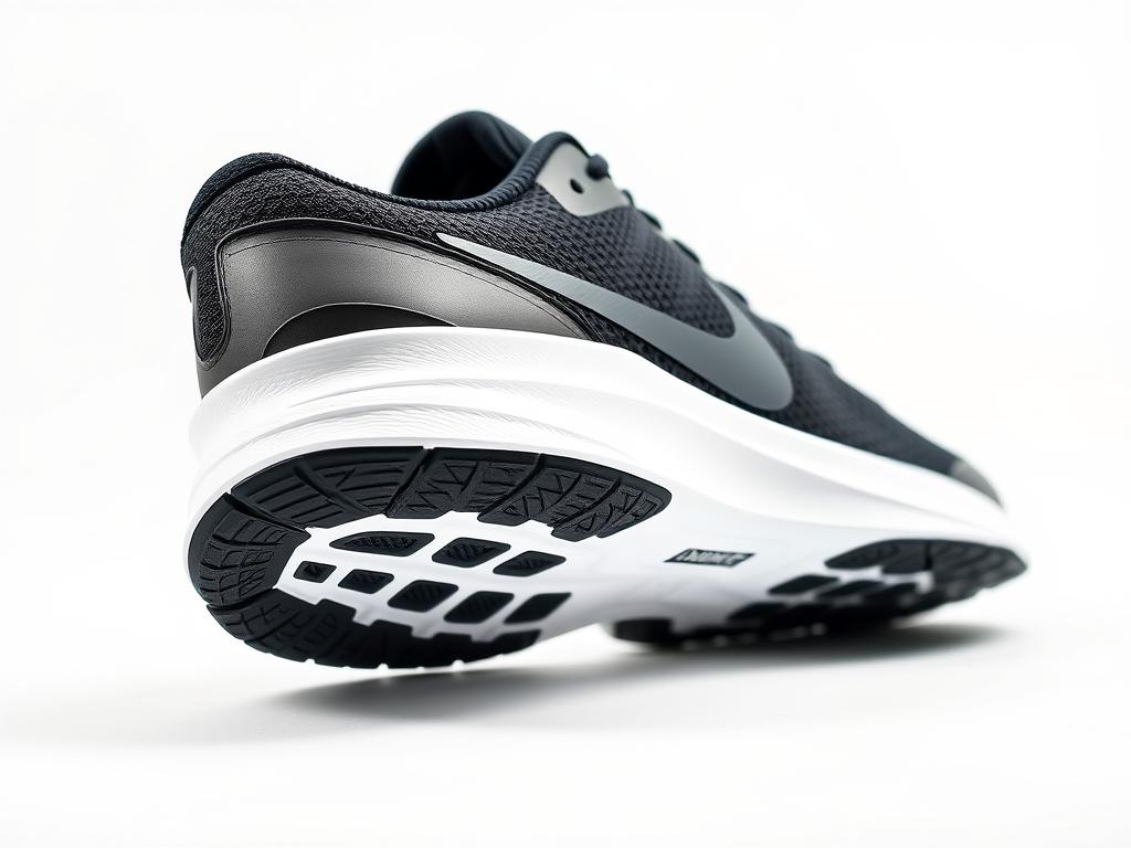 Tênis Nike Downshifter 13 em ângulo lateral mostrando o cabedal em mesh e o solado